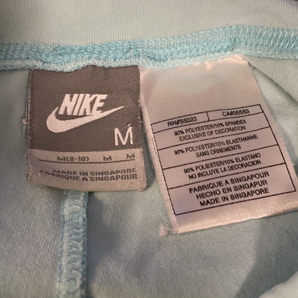 Nike Light Blue Stretchy Bermuda Long Modest Shorts Size Medium VGC - Picture 7 of 7